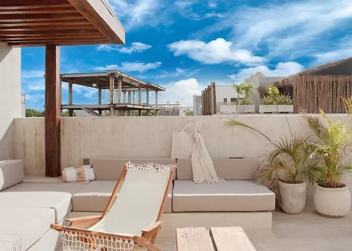 Moonsand Boho Chic Penthouse Pool & Roof Apartamento Tulum